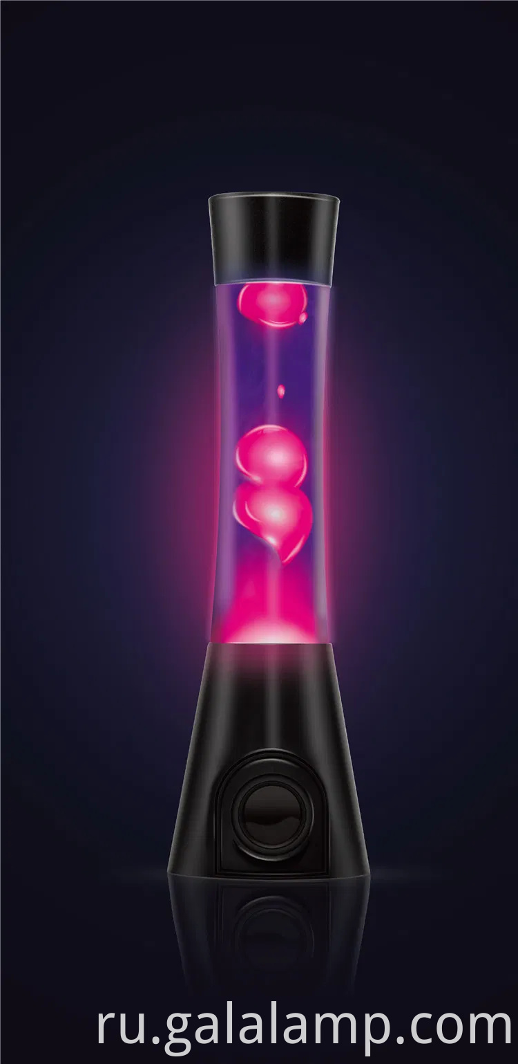 Высококачественная спальня с красочной лавовой лампой и светом